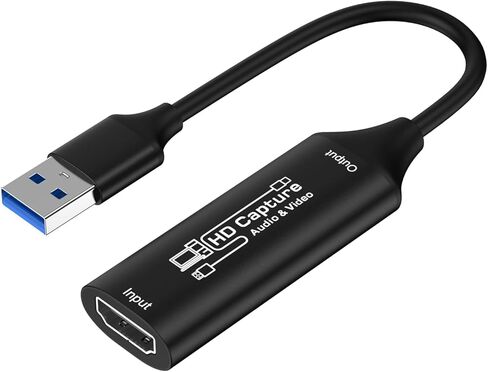 بطاقة التقاط فيديو 4K 30FPS HDMI، بطاقة تسجيل الفيديو HDMI USB 3.0 للألعاب ومسجل البث التلفزيوني المباشر، لنظام التشغيل Windows Android Mac OS System VLC، OBS، Amcap، PS5، Switch، Xbox (رمادي) in Kuwait