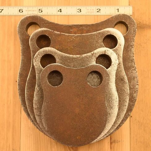 AR500 Steel Gong Shooting Targets 4-Pack (3", 4", 5", 6") - 1/2" Thick, Rifle-Rated by HDSteelTargets in Saudi Arabia