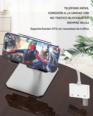 USB C Lightning إلى قارئ بطاقة SD (3in2) كابل USB OTG 3.0 محول قارئ بطاقة Micro SD TF لهاتف iPhone 16 15 14 13 Pro Max Type C محول لأجهزة Apple iPad المتوافقة مع كاميرا Samsung Android in Kuwait