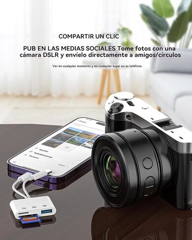 USB C Lightning إلى قارئ بطاقة SD (3in2) كابل USB OTG 3.0 محول قارئ بطاقة Micro SD TF لهاتف iPhone 16 15 14 13 Pro Max Type C محول لأجهزة Apple iPad المتوافقة مع كاميرا Samsung Android in Kuwait