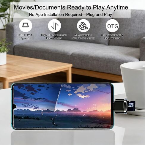 قارئ بطاقات USB-C وUSB مزدوج لبطاقات SD وTF - سعة تشطيب معدني شديد اللمعان - متوافق مع أجهزة الكمبيوتر المحمولة والمزيد، نقل البيانات المحمولة|تصميم معدني أنيق in Kuwait
