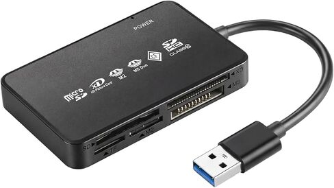 SD Card Reader USB 2.0 for CF/SD/TF(MicroSD)/XD/M2/MS, 6 in 1 Multi Memory Card Reader Adapter for PC, Laptop, MacBook, iMac, Surface Pro and More in Saudi Arabia