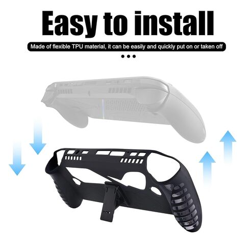 حافظة جلدية من السيليكون لجهاز ASUS ROG Xbox Ally X، غطاء هاتف واقٍ مضاد للخدش وغير قابل للانزلاق، ملحقات معدات الألعاب متوافقة مع ASUS ROG Xbox Ally X 2025 مع حامل (أسود) in Saudi Arabia