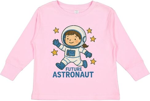 inktastic Future Astronaut Kids Space Theme Toddler Long Sleeve T-Shirt in Saudi Arabia
