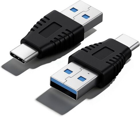 2 حزمة محول USB C ذكر إلى ذكر، محول USB 3.0 USB-C ذكر إلى ذكر متوافق مع الهواتف المحمولة/أجهزة الكمبيوتر/أجهزة الكمبيوتر المحمولة in Kuwait