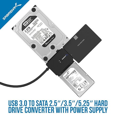 3 منافذ ألومنيوم صغيرة USB 3.0 Hub [90 درجة/180 درجة قابلة للدوران] + USB 3.0 إلى SSD/SATA/IDE 2.5/3.5/5.25 بوصة محول القرص الصلب مع مصدر طاقة UL in Saudi Arabia
