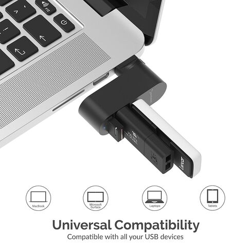 3 منافذ ألومنيوم صغيرة USB 3.0 Hub [90 درجة/180 درجة قابلة للدوران] + USB 3.0 إلى SSD/SATA/IDE 2.5/3.5/5.25 بوصة محول القرص الصلب مع مصدر طاقة UL in Saudi Arabia