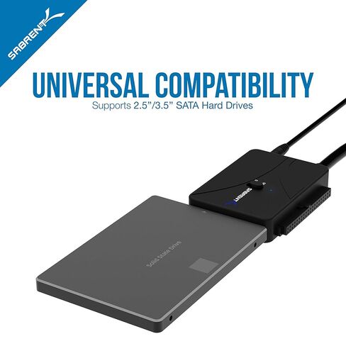3 منافذ ألومنيوم صغيرة USB 3.0 Hub [90 درجة/180 درجة قابلة للدوران] + USB 3.0 إلى SSD/SATA/IDE 2.5/3.5/5.25 بوصة محول القرص الصلب مع مصدر طاقة UL in Saudi Arabia