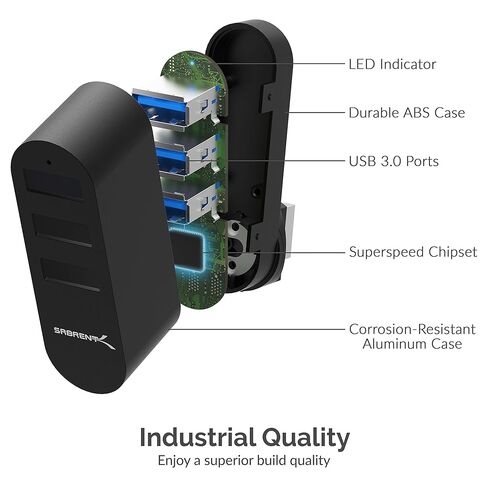 3 منافذ ألومنيوم صغيرة USB 3.0 Hub [90 درجة/180 درجة قابلة للدوران] + USB 3.0 إلى SSD/SATA/IDE 2.5/3.5/5.25 بوصة محول القرص الصلب مع مصدر طاقة UL in Saudi Arabia