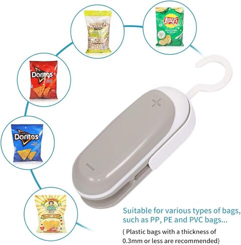 2PACK Mini Bag Sealer, Portable Heat Vacuum Sealers Plastic Sealer, 2 in 1 Heat Seal and Cutter Mini Food Sealer For Plastic Bags Food Storag in Saudi Arabia