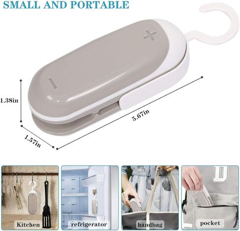 2PACK Mini Bag Sealer, Portable Heat Vacuum Sealers Plastic Sealer, 2 in 1 Heat Seal and Cutter Mini Food Sealer For Plastic Bags Food Storag in Saudi Arabia