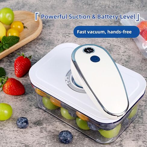 Vacuum Sealer, Handheld Vacuum Sealer for Food, Upgrade Cordless Compact Vacuum Sealer Machine with LED Display, Fast Sealing, Powerful & Low-Noise Portable Food Sealer for Preservation & Fresh in Saudi Arabia