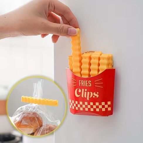 12PCS Household Sealing Machine,With a Cartoon Design For Storing Sealing Clips,a Multi-Functional Sealing Clip,Compact And Convenient,Easy To Store in Saudi Arabia