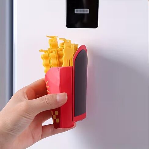 12PCS Household Sealing Machine,With a Cartoon Design For Storing Sealing Clips,a Multi-Functional Sealing Clip,Compact And Convenient,Easy To Store in Saudi Arabia