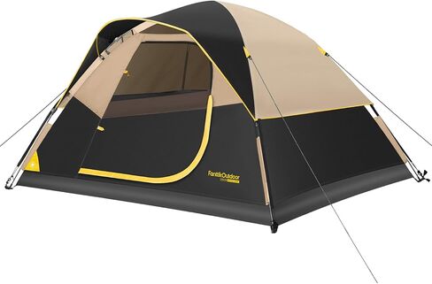 FanttikOutdoor Zeta C2/3/4 Camping Tent, 2/3/4 Person Instant Dome Tent, Easy Setup in 60s, Portable Waterproof Cabin Tent with Pre-Attached Poles & Air Vent, Ideal for Camping, Hiking, Backyard in Kuwait