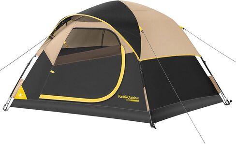 FanttikOutdoor Zeta C2/3/4 Camping Tent, 2/3/4 Person Instant Dome Tent, Easy Setup in 60s, Portable Waterproof Cabin Tent with Pre-Attached Poles & Air Vent, Ideal for Camping, Hiking, Backyard in Kuwait