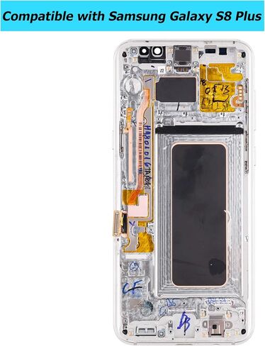 AMOLED جديدة متوافقة مع Samsung Galaxy S8+ Plus G955F G955A G955P G955V G955T G955R4 شاشة LCD تعمل باللمس مع إطار مع أدوات (أبيض) in Saudi Arabia