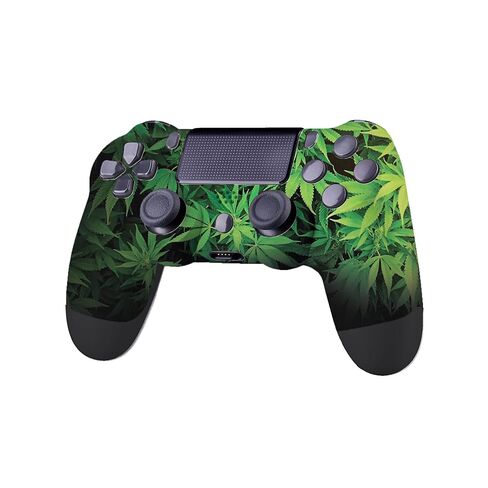 وحدة تحكم BABY CUDDLE BOX Weed Custom PS-4 اللاسلكية المتوافقة مع وحدة تحكم Play-Station 4 بواسطة وحدات تحكم BCB | صُنع بفخر في الولايات المتحدة الأمريكية من خلال طباعة HYDRODIP الدائمة (ليست مجرد جلد) 1 in Kuwait