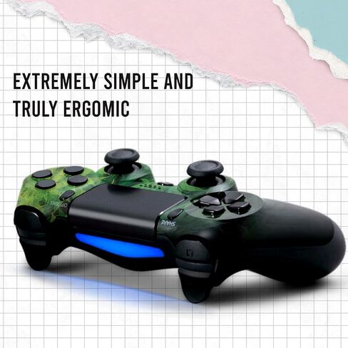 وحدة تحكم BABY CUDDLE BOX Weed Custom PS-4 اللاسلكية المتوافقة مع وحدة تحكم Play-Station 4 بواسطة وحدات تحكم BCB | صُنع بفخر في الولايات المتحدة الأمريكية من خلال طباعة HYDRODIP الدائمة (ليست مجرد جلد) 1 in Kuwait