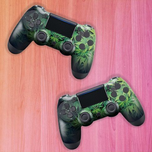 وحدة تحكم BABY CUDDLE BOX Weed Custom PS-4 اللاسلكية المتوافقة مع وحدة تحكم Play-Station 4 بواسطة وحدات تحكم BCB | صُنع بفخر في الولايات المتحدة الأمريكية من خلال طباعة HYDRODIP الدائمة (ليست مجرد جلد) 1 in Kuwait