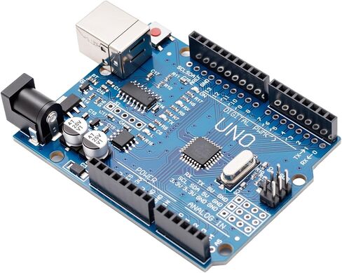 لوحة اردوينو uno r3 مع كابل USB - atmega328p، 16 ميجا هرتز، 14 دبابيس i/o رقمية، دعم pwm، متوافقة مع arduino uno r4، mega، Leonardo وRaspberry pi in Kuwait