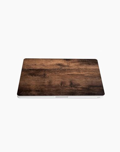 Laptop Skin Sticker Cover Decal Dark Wood- Universal Size - Fits All laptops up to a 16" Diagonal Size | Easy to Apply, Remove and Change Styles in Kuwait
