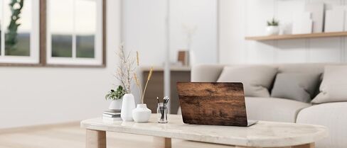Laptop Skin Sticker Cover Decal Dark Wood- Universal Size - Fits All laptops up to a 16" Diagonal Size | Easy to Apply, Remove and Change Styles in Kuwait