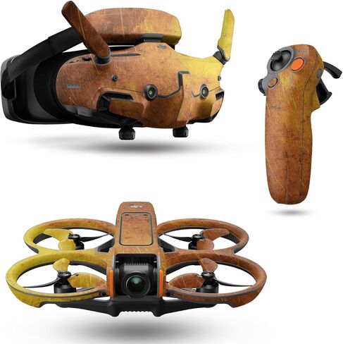 غلاف الطائرة بدون طيار متوافق مع حزمة DJI Avata 2 (2024) - ذهبي مزخرف - غطاء لاصق واقٍ من الفينيل 3M ممتاز - سهل الاستخدام | صُنع في الولايات المتحدة الأمريكية بواسطة MightySkins in Kuwait