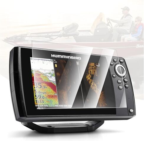 واقي شاشة Karltys لجهاز Humminbird Helix 7 GPS G2 G2N G3 G3N G4 G4N GPS 7 بوصة غطاء حماية لشاشة مكتشف الأسماك، زجاج مقسى عالي الدقة مضاد للوهج Humminbird Helix 7 ملحقات in Saudi Arabia