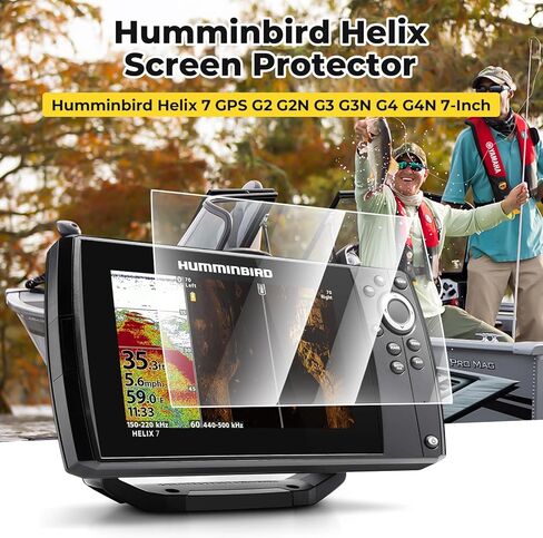 واقي شاشة Karltys لجهاز Humminbird Helix 7 GPS G2 G2N G3 G3N G4 G4N GPS 7 بوصة غطاء حماية لشاشة مكتشف الأسماك، زجاج مقسى عالي الدقة مضاد للوهج Humminbird Helix 7 ملحقات in Saudi Arabia