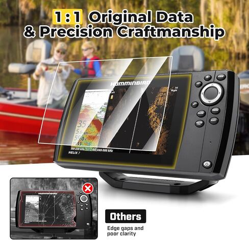 واقي شاشة Karltys لجهاز Humminbird Helix 7 GPS G2 G2N G3 G3N G4 G4N GPS 7 بوصة غطاء حماية لشاشة مكتشف الأسماك، زجاج مقسى عالي الدقة مضاد للوهج Humminbird Helix 7 ملحقات in Saudi Arabia