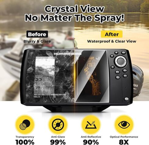 واقي شاشة Karltys لجهاز Humminbird Helix 7 GPS G2 G2N G3 G3N G4 G4N GPS 7 بوصة غطاء حماية لشاشة مكتشف الأسماك، زجاج مقسى عالي الدقة مضاد للوهج Humminbird Helix 7 ملحقات in Saudi Arabia