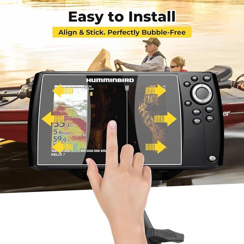 واقي شاشة Karltys لجهاز Humminbird Helix 7 GPS G2 G2N G3 G3N G4 G4N GPS 7 بوصة غطاء حماية لشاشة مكتشف الأسماك، زجاج مقسى عالي الدقة مضاد للوهج Humminbird Helix 7 ملحقات in Saudi Arabia