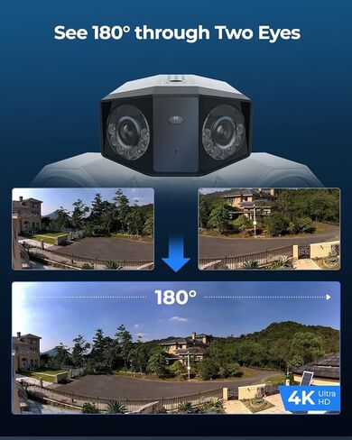 نظام كاميرا أمان REOLINK 4K PoE، كاميرا 2X Duo Floodlight PoE IP في حزمة زاوية واسعة جدًا 180 درجة 1x 16ch Reolink NVR مع محرك أقراص ثابتة سعة 4 تيرابايت مدمج، ضوء غامر 1800 لومن، اكتشاف الذكاء الاصطناعي المتقدم in Kuwait