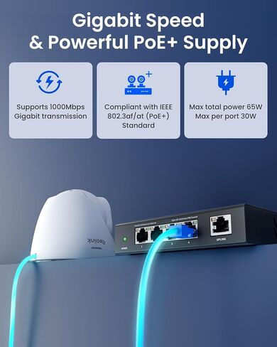 REOLINK 4K PoE Security Camera System with 4pcs 8MP PoE Cameras, 8CH NVR with 2TB HDD for 24/7 Recording, H.265 Video, Person/Vehicle/Animal Detection, Plus 4+1-Port PoE Switch in Saudi Arabia