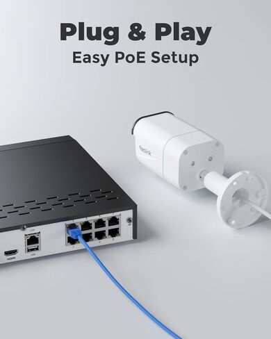 REOLINK 4K PoE Security Camera System with 4pcs 8MP PoE Cameras, 8CH NVR with 2TB HDD for 24/7 Recording, H.265 Video, Person/Vehicle/Animal Detection, Plus 4+1-Port PoE Switch in Saudi Arabia