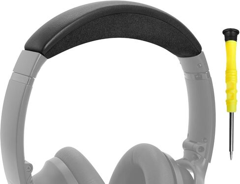 GEVO Headband Cover for Bose QC35 & QC35 ii (QuietComfort 35 II) & QC45 (QuietComfort 45) Over-Ear Headphones, Replacement Headstrap Pad Repair Part, Easy DIY Installation with Tool - Silver in Saudi Arabia