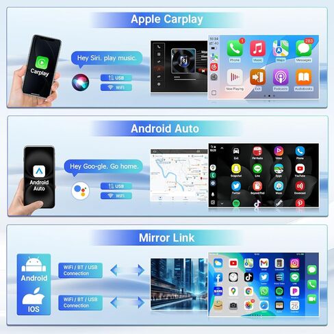 Leadfan Car Radio for Ford Transit 2013-2019 Stereo with Wireless Carplay Android Auto, 9'' Touchscreen for Ford Transit GPS Navigation Bluetooth WiFi Rear Camera FM Mirrorlink Split Screen SWC in Saudi Arabia