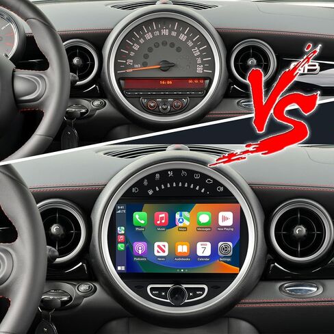شاشة أندرويد 8 بوصة لميني كوبر R55 R56 R57 R58 R59 R60 R61 راديو تلقائي، CarPlay، Android Auto، انعكاس الشاشة، شاشة مقسمة، واي فاي، DVD، الملاحة، كاميرات المركبات، الموسيقى، Netflix Waze Spotify in Saudi Arabia