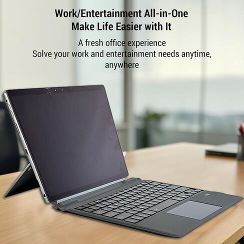Tablet Keyboard, BT Wireless Backlit Keyboard with Large Touchpad and Strong Magnetic Detachable, for 7320 K16M K19M in Saudi Arabia