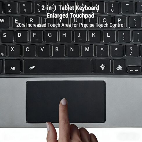 Tablet Keyboard, BT Wireless Backlit Keyboard with Large Touchpad and Strong Magnetic Detachable, for 7320 K16M K19M in Saudi Arabia