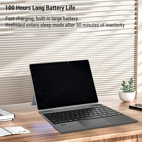 Tablet Keyboard, BT Wireless Backlit Keyboard with Large Touchpad and Strong Magnetic Detachable, for 7320 K16M K19M in Saudi Arabia