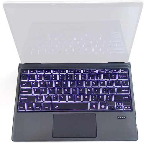 Tablet Keyboard, BT Wireless Backlit Keyboard with Large Touchpad and Strong Magnetic Detachable, for 7320 K16M K19M in Saudi Arabia
