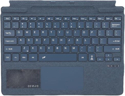 Yoidesu لوحة مفاتيح بلوتوث مع لوحة لمس، 7 ألوان RGB بإضاءة خلفية لوحة مفاتيح لاسلكية لجهاز iPad Pro 8 9 10 11 X، إيماءات اللمس المتعدد، جلد مثل مادة PU ABS (أزرق) in Kuwait