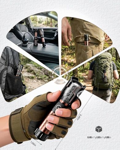 SKYFIRE Rechargeable Flashlights with Ignition Lens: 2 Pack High Lumens Tactical Flashlight LED Zoomable with 6 Modes IPX6 Handheld Powerful Flash Light for Hunting, Storm preparedness,Home&Gifts in Saudi Arabia