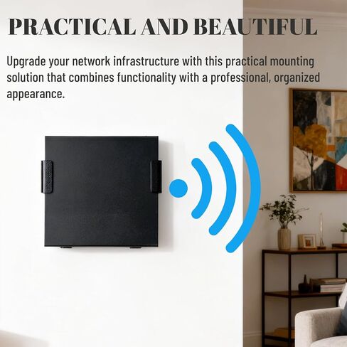 حامل حائط معدني متوافق مع محول Netgaer Switch 5 منافذ معدنية - دعامة متينة لسطح المكتب/الجدار لجهاز GS305 GS305E GS105 GS105E in Saudi Arabia