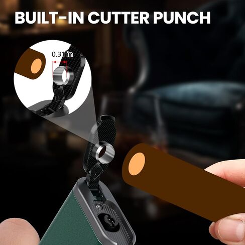 Cool Torch Lighter, Refillable Butane Torch Lighters with Rotating Head & Visible Window, Adjustable Windproof Jet Flame and Foldable Punch, Unique Creative Gift for Men (Without Fuel) in Saudi Arabia