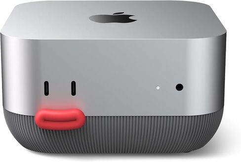 Lonelyfox Mac mini M4 & M4 Pro Stand – Innovative Front Power Button Access, Anti-Dust Cooling Silicone Base, Anti-Slip Desktop Holder, Replaceable Button Caps (Gray) in Saudi Arabia