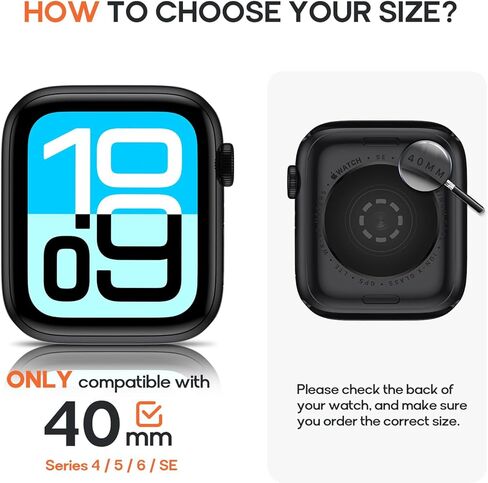 2 in 1 Waterproof Case for Apple Watch Screen Protector Series 6/5/4, SE 3/2/1 40mm, 360 Protective Glass Face Cover Hard Bumper + Back Frame for iWatch Accessories 40 mm in Saudi Arabia