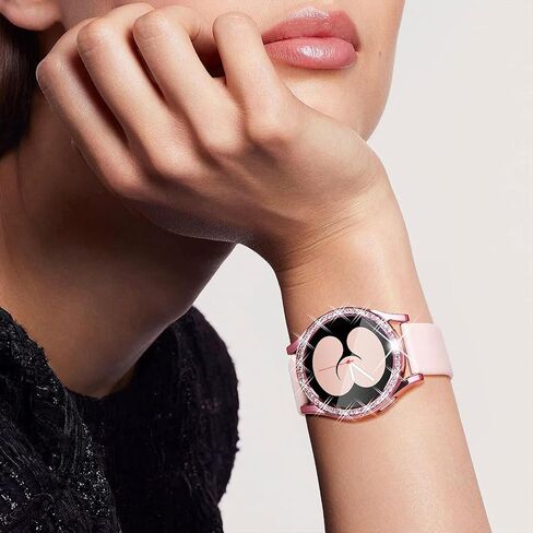 [عبوة من 3 قطع] حافظة لهاتف Galaxy Watch 5 Pro مقاس 45 مم، حافظة واقية بإطار بلينغ متوافقة مع ساعة Samsung Galaxy Watch 5 (ذهبي وردي/وردي/أسود) - 45 مم in Kuwait